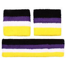 HeadWrist sada potítek a čelenky žlutá