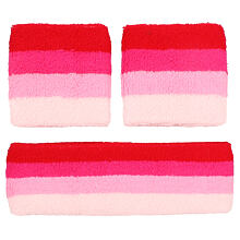 HeadWrist sada potítek a čelenky růžová