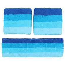 HeadWrist sada potítek a čelenky modrá