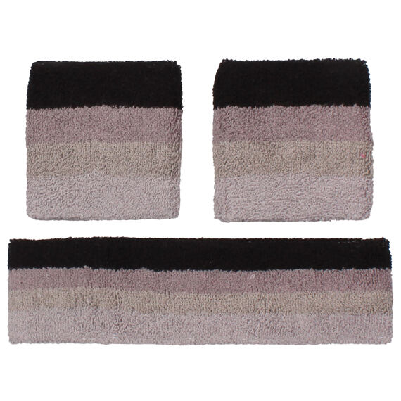 HeadWrist sada potítek a čelenky šedá