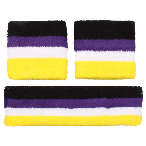 HeadWrist sada potítek a čelenky žlutá