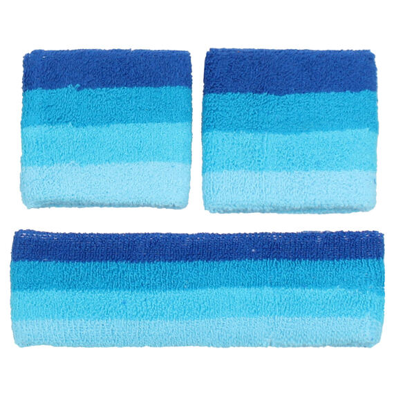 HeadWrist sada potítek a čelenky modrá