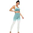 Vibe Fit sportovní legíny aqua a Motion Bra sportovní podprsenka